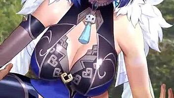 yelan from genshin impact embarks on a mysterious adventure in the world of teyvat, uncovering ancient secrets and facing challenges along the way.