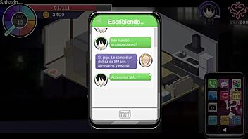 Hentai game NTRaholic bangs wife on balcony