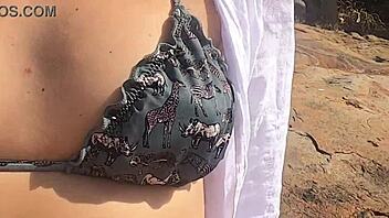 novinha caught having public beach sex