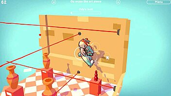 In this hentai game ep 2, the character fucks the ceiling lamp as an anal plug in the university classroom.