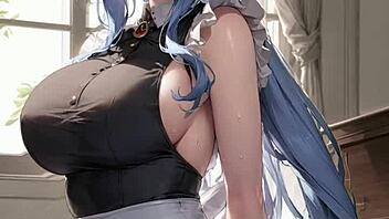 The 3D butler got more than he expected with pussy masturbation and ASMR sounds