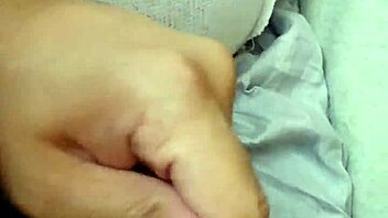 Intensely jerking off to amateur gay blowjob with monster cock action