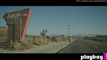 Perfect Brunette Alexandra Tyler Poses Outdoors, Exposing Her Nice Boobs