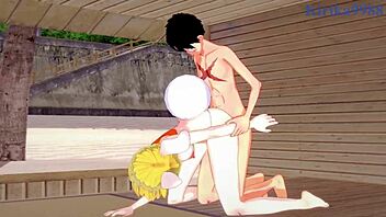 Yamato and Carrot engage in intense sex with Monkey D. Luffy in this One Piece hentai.