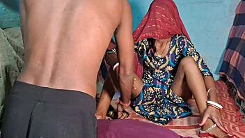 Step-sis's hubby catches me masturbating with a brinjal