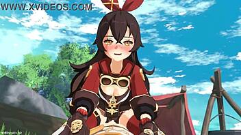 Outride her - genshin impact amber x aether animation