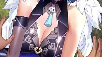 yelan from genshin impact embarks on a mysterious adventure in the world of teyvat, uncovering ancient secrets and facing challenges along the way.