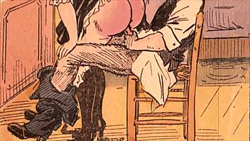 Vintage erotic drawings blend retro charm with steamy cartoon vibes.