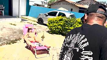 Wife eagerly gives pussy to neighbor after husband leaves