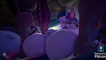 Futa and human hentai art with MLP theme