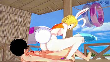 Yamato and Carrot engage in intense sex with Monkey D. Luffy in this One Piece hentai.