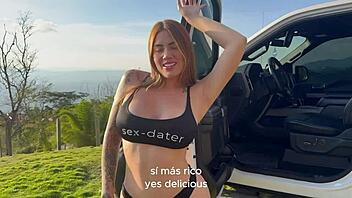 Just had a quick outdoor fuck with Colombian model Sara Blonde. Creampie in the car was epic!