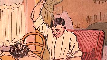 Vintage erotic drawings blend retro charm with steamy cartoon vibes.