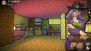 piglin gets monster cock happy ending in hornycraft parody hentai game