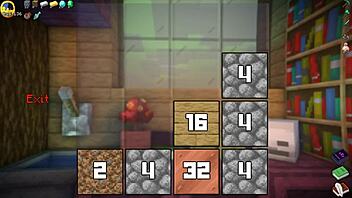 piglin gets monster cock happy ending in hornycraft parody hentai game