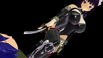 Heroine in a Hentai game - Girl B Hero Scenes Part 1 Shisen 1