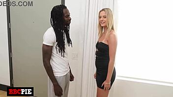 Britney Rose feels crazy pleasure draining that big black cock