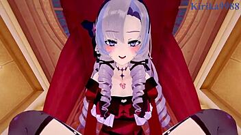 Beautiful anime babe Salome gets a facial in 3D adult cartoon
