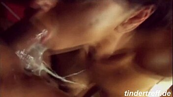 Latina Teen and Blonde Milf in Deepthroat POV Lesbian Action with Piss Play
