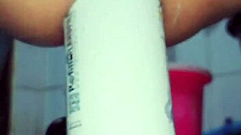 Amateur gay from Myanmar tries anal with a big bottle
