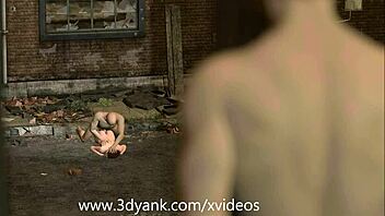 Teen pussy flashing in wild 3D exhibition! 😜