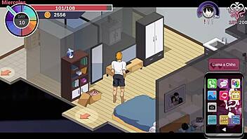 Hentai game continues with public Asian wife action