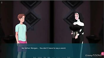 priest anan bangs nun hard in church confession box scene