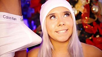 Valentina, the chubby college girl, sucks and gags