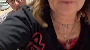 Teresa, a hot milf, gives great blow job and pussy fuck