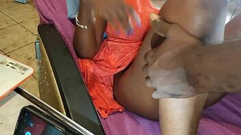 conversational ebony milf bangs hard in rough country hood action