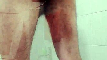 in the shower, amateurs explore intimate moments