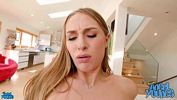 all natural blonde angel young 18+s gets ass stretched by jules jordan's huge big cock