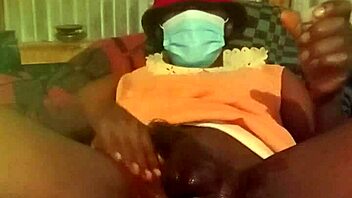 big dick shemale masturbates solo