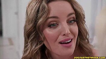 sad blondie railed by bestie and eight huge dicks