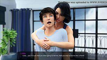 First time touching my stepmom's big tits in milfy city v6e part 18 dubbing