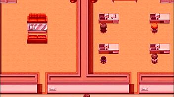 Massaging friend's big tits in school pool