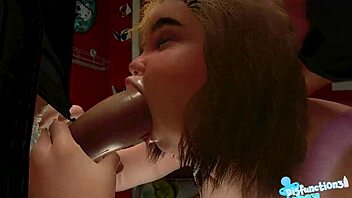 Maris Paci in diaper gets gagged and facialed in this cartoon porn game