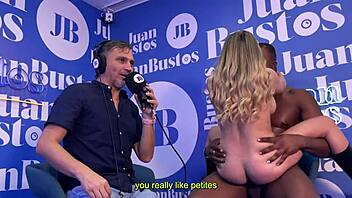 Shaira Psychosex overweldigd door Juan Bustos' grote zwarte lul op podcast