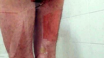 in the shower, amateurs explore intimate moments