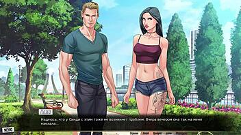 Ball licking and asshole worship in anime game