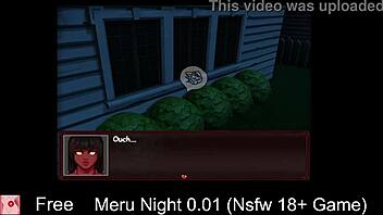 Adult game with a female protagonist and erotic content called Meru Night