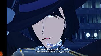 Anime hentai blowjob in devil academy parody