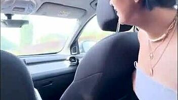 Friends share wild outdoor threesome with deepthroat brunette action