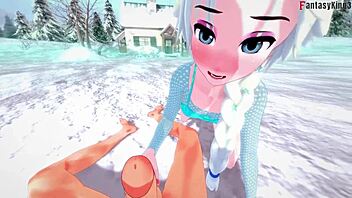 elsa sucks and fucks in frozen hentai!