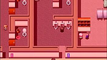 Massaging friend's big tits in school pool