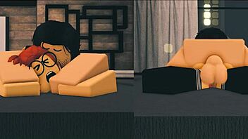 I fucked the nerdy ginger slut in the bedroom moaning loud