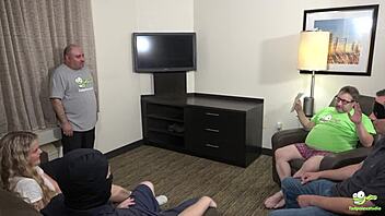 Tadople's improv class spirals into a wild, cum-soaked gangbang with big cocks