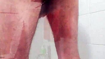 in the shower, amateurs explore intimate moments