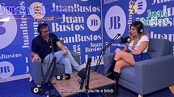 shaira psychosex overwhelmed by surprise as juan bustos's big black cock fulfills her dreams on the podcast