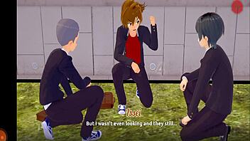 Anime hentai blowjob in devil academy parody